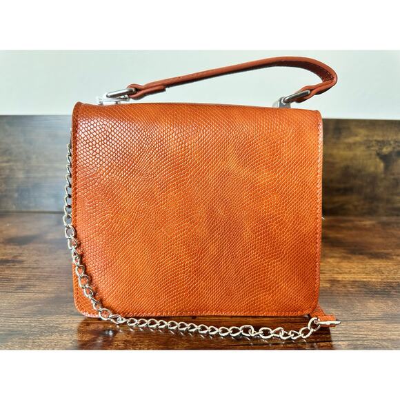 URBAN Expressions Kyla Mini Bag Vegan Leather Crossbody Purse Pumpkin Orange NWT - Picture 3 of 13